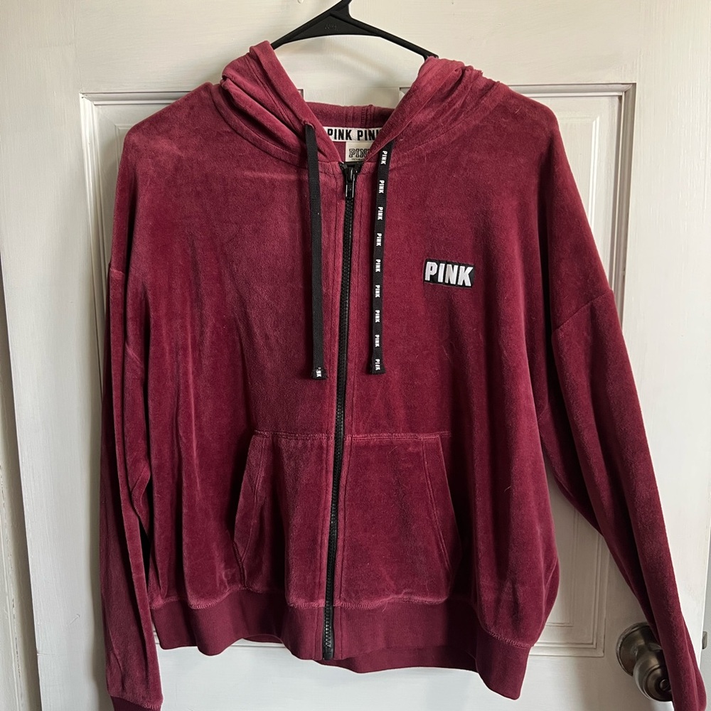 Victoria's Secret Pink Hoodie - Burgundy and Black